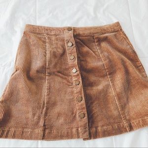 Camel corduroy skirt